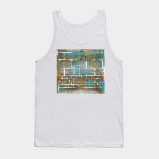 The Wall Series 5 Peace Sign - Lino Cut Plus Text Tank Top